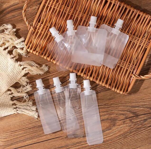 5ml 10ml 15ml small Drink Spout Pouches Transparent Plastic Bags Sealed Juice Storage Bag Beverage Summer Ice Cold Drink Pouch Portable