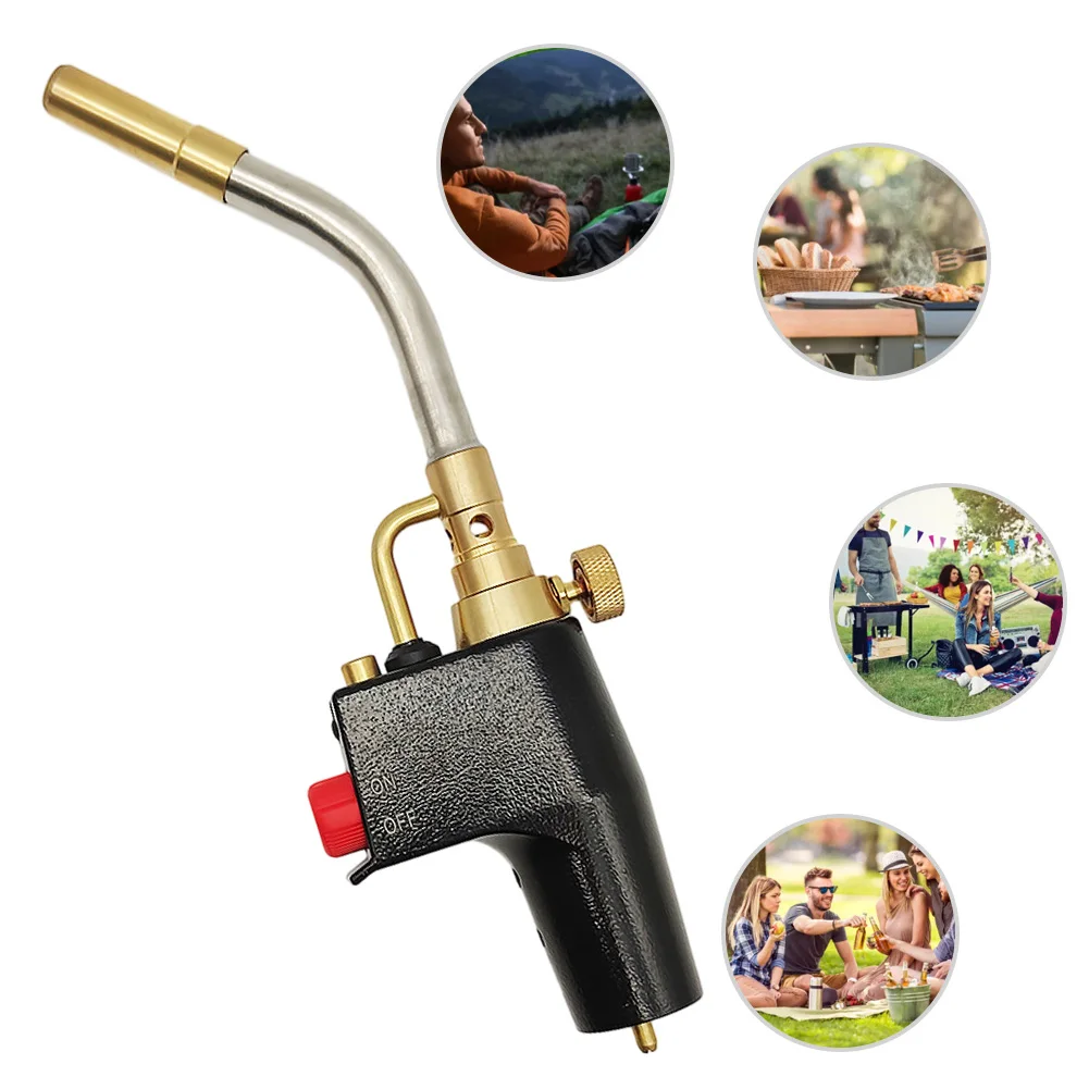 Gas Torch Welding Duty Heavy Head Electric Ignite System Mapp Gas Torch Propane Torch Head for Barbecue Soldering Brazing ddmysmile