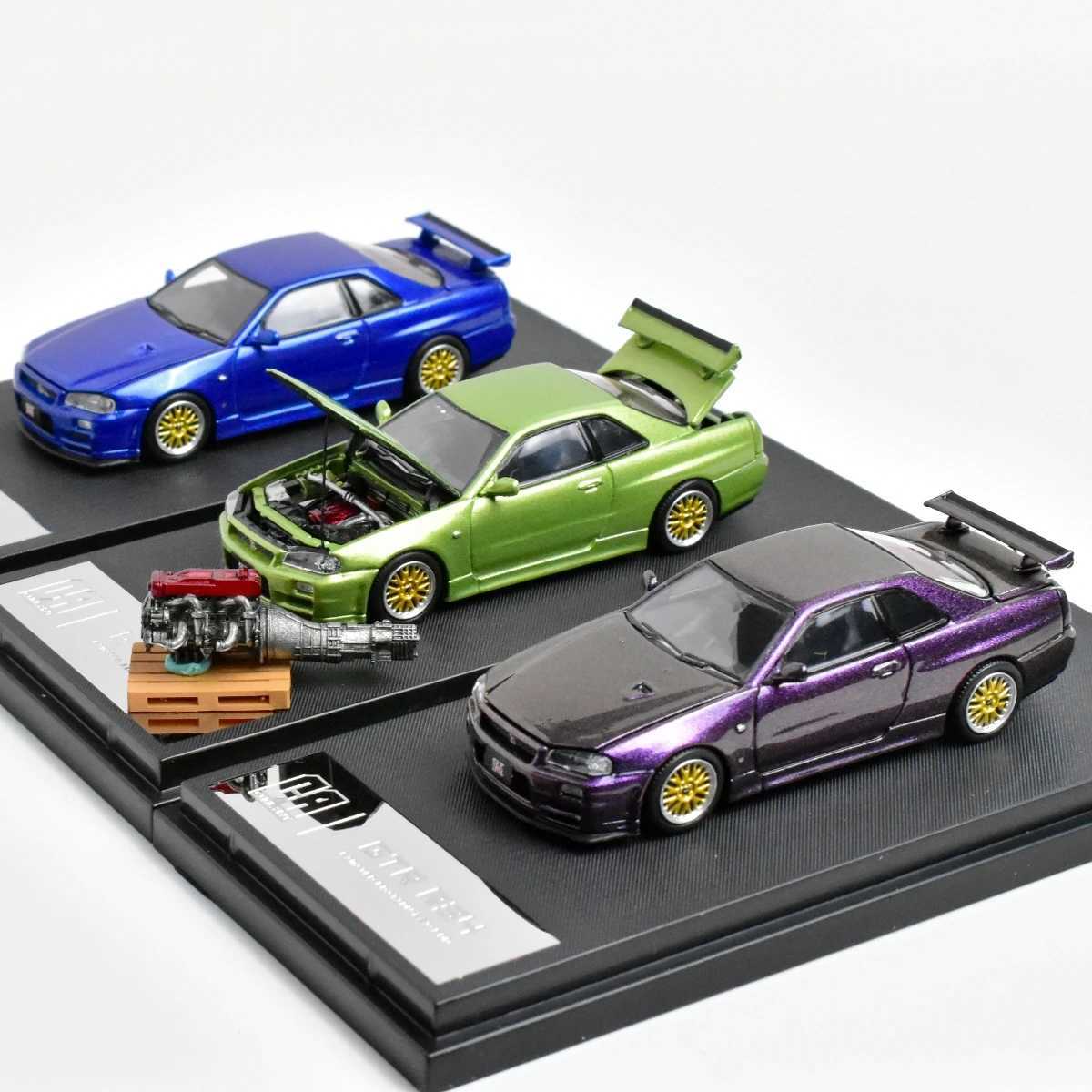 Cars Diecast Model Cars CoolART CA 1 64 GTR R34 die-casting model car d240527