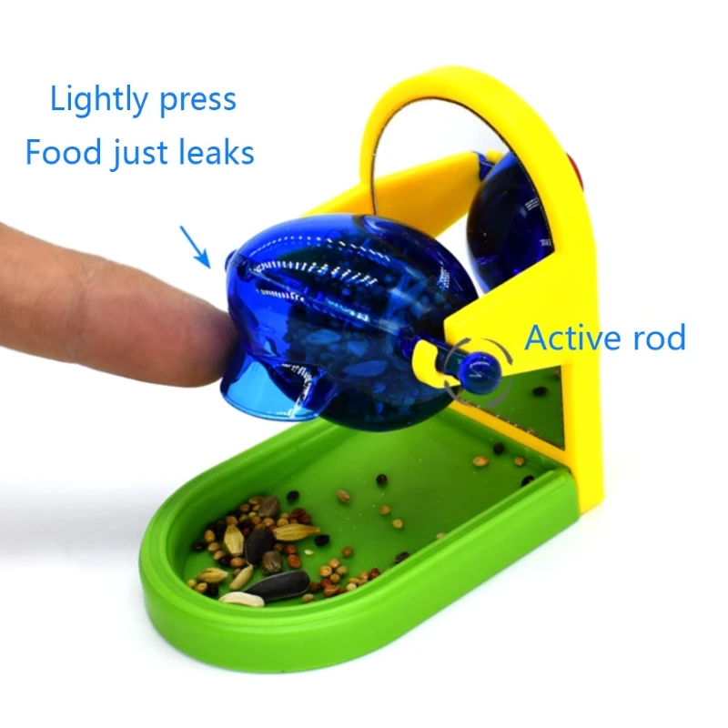 Feeder Food Pet Bird Parrot Feeding Eating Foraging Ball Feeding Chew Funny Interactive Toy 87HA smile
