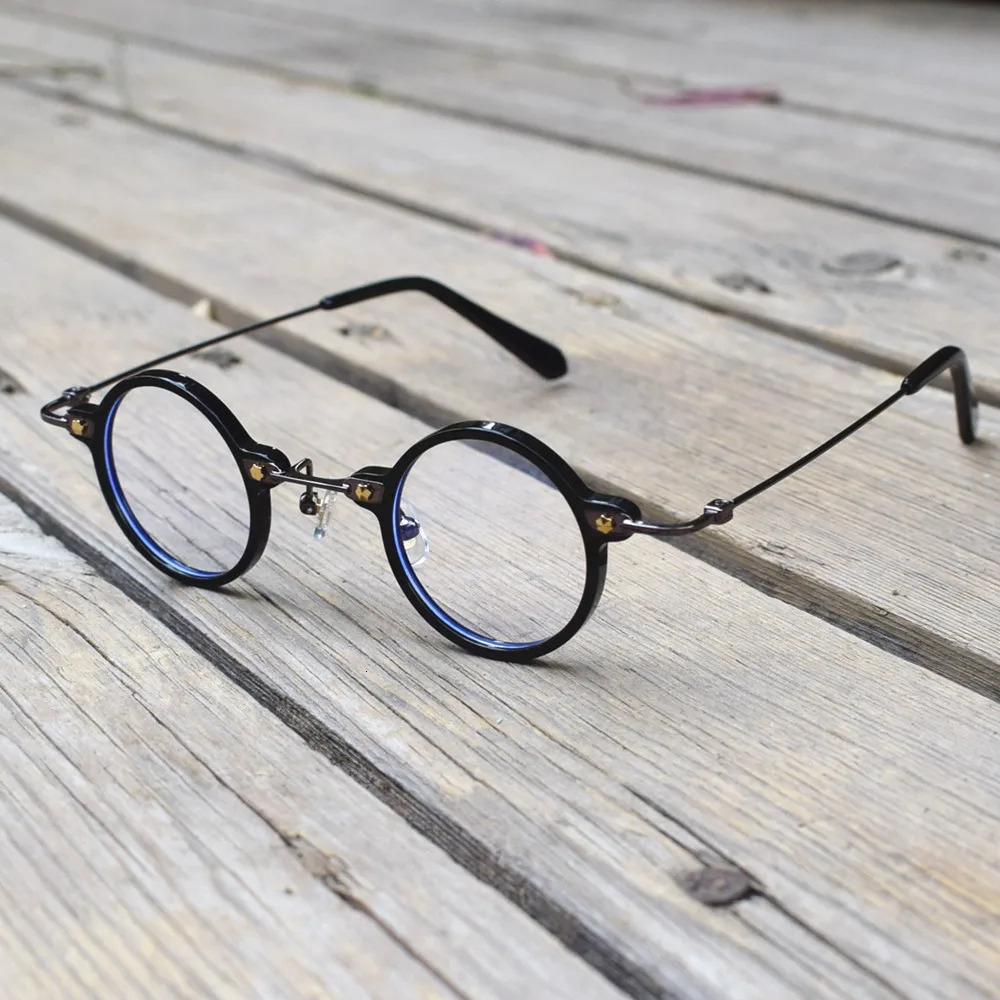 Cubojue Round Male Reading Glasses 36mm Eyeglasses Frame Men Spectacles for Presbyopia Black Tortoise Transparent 150 200 250 240514