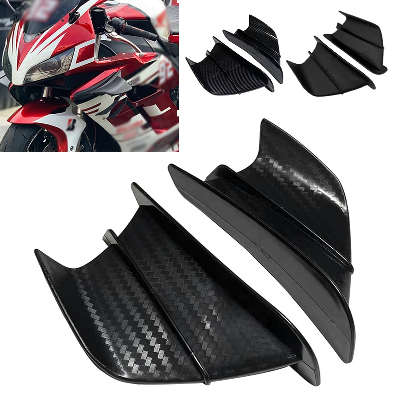 Fit for Yamaha YZF R1 R3 R6 R25 BMW S1000RR 50 125 Scooter Motorcycle Aerodynamic Wing Kit Universal Fixed Winglet Fairing Wing