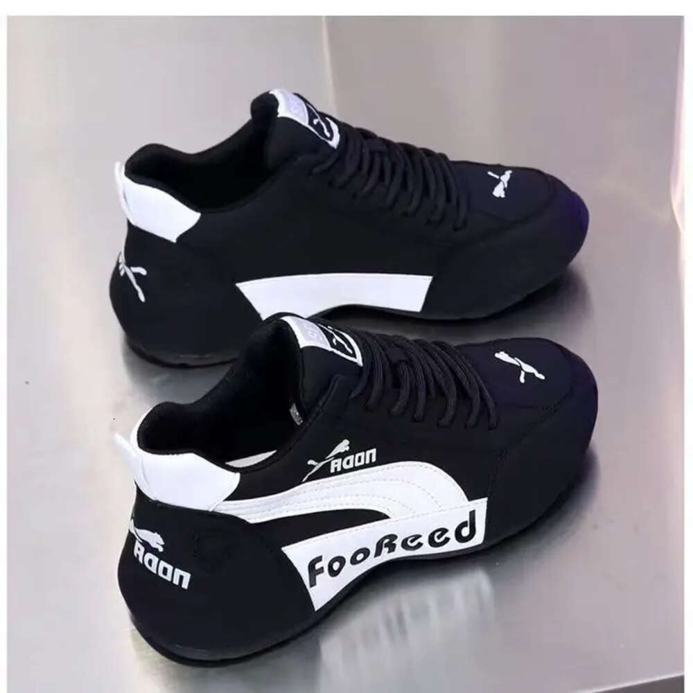 Ddmysports Men S Women New Couple Leather Sneakers Autumn And Winter Thickened All Match Lightweight Casual Shoes Trendy OUTDOOR