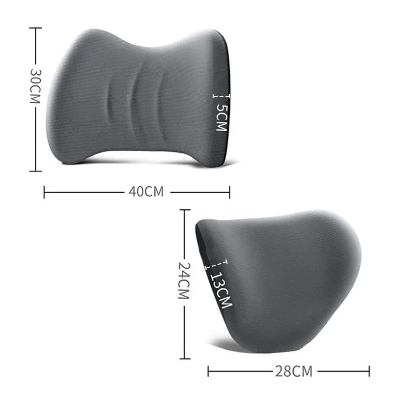 Car Seat Headrest Ergonomic Lumbar Cushion, Car Seat Headrest Travel Rest Car Neck Pillow Memory Foam Car Lumbar Support smile Cushion,