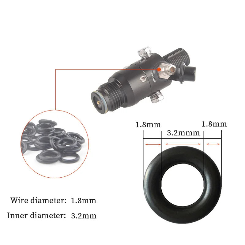 15Pcs/30Pcs Gas Cylinder HPA ddmysmile Vaula Reguladora Oring Air Tank Vae Joint Torique Pressure Silicone Ring Pakkingen Sodastream Smile