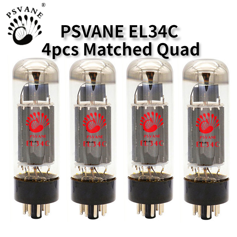 EL34C PSVANE VacuumTube Audio Valve Replaces 5881 6L6G 6CA7 KT77 EL34 Tube Amplifier HIFI Audio Amplifier Matched Quad