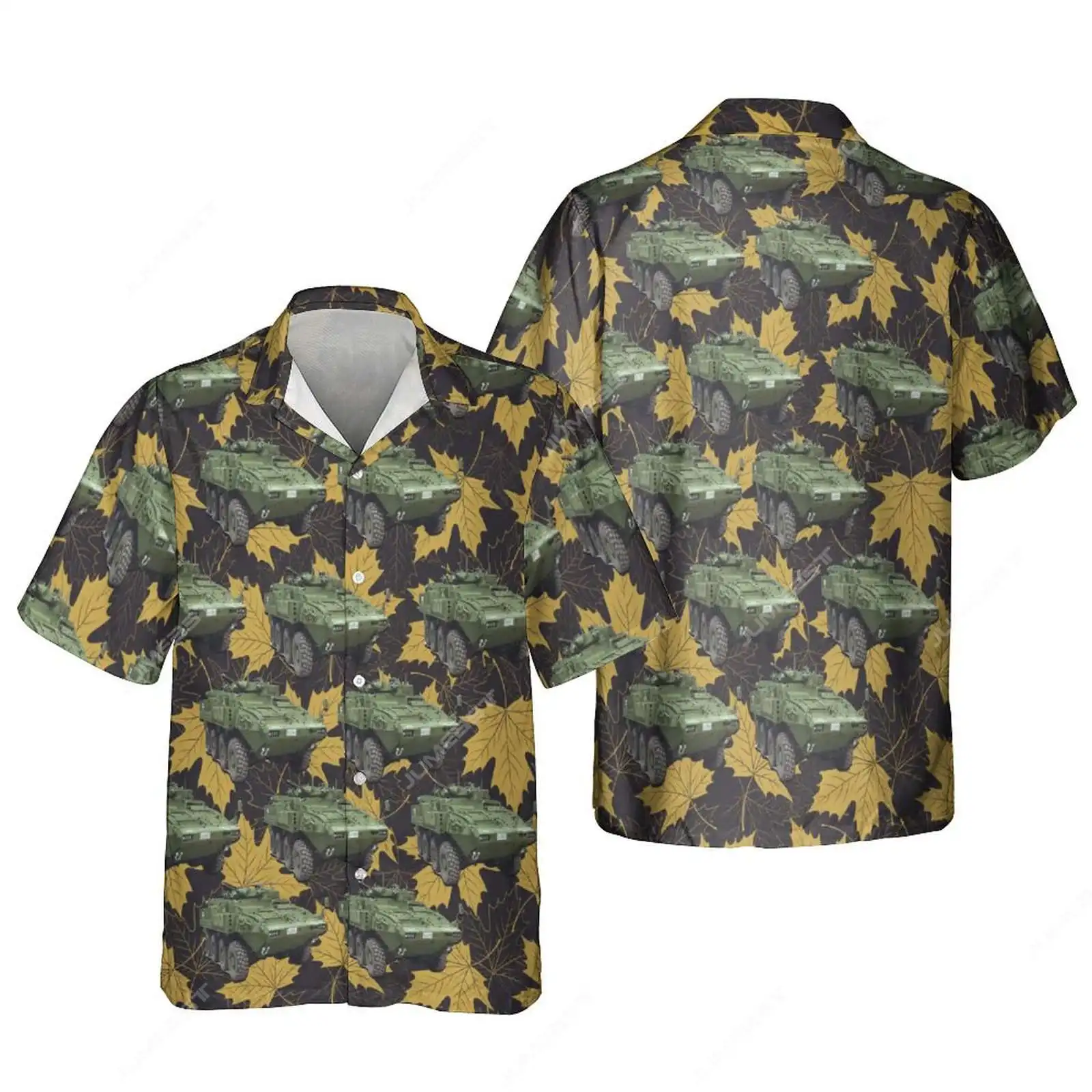 3D Camo Jumeast Printed Tank Car Men Hawaiian Shirts American Guns Self ddmysmile Defense Beach Blouses Palm Tree Camisa Social Clothes Smile