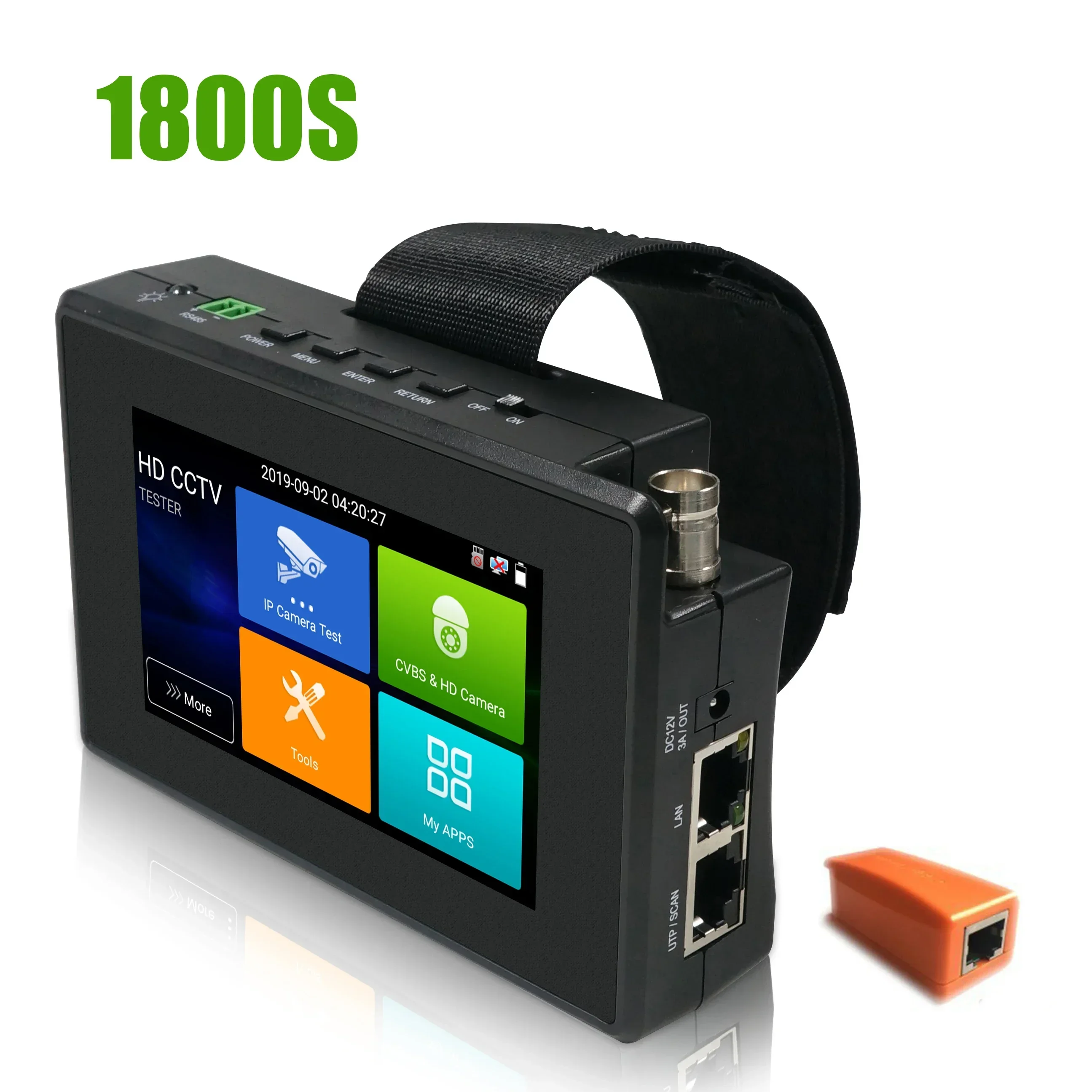 4K CCTV IP tester IPC-1800 plus 4 Inch Wrist H.265 AHD CVI TVI CVBS CCTV monitor for analog Ip camera tester POE testers