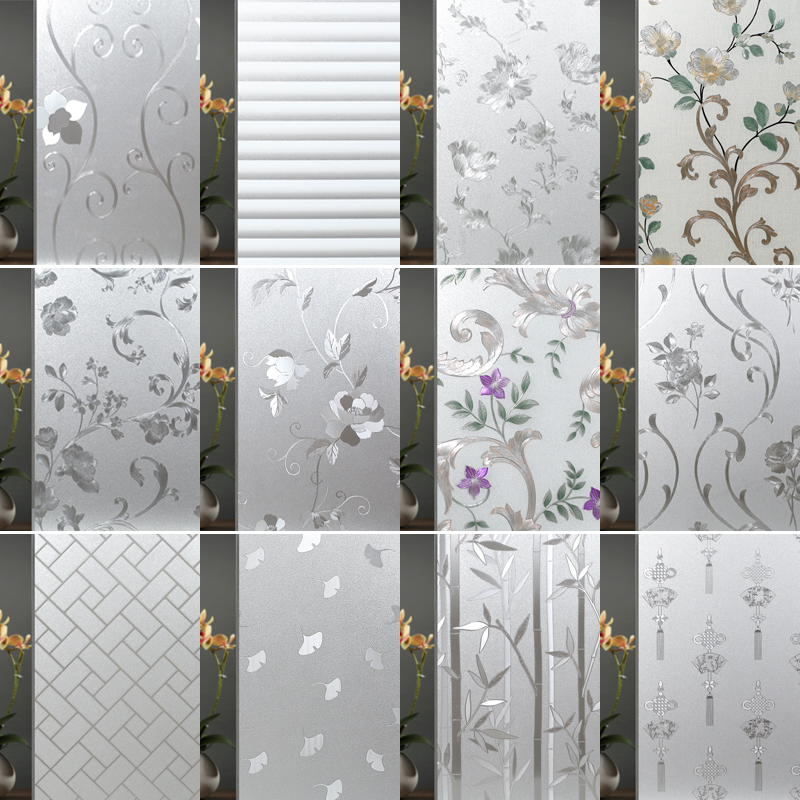 Film Privacy 3D Window Decorative Window Vinyl Static Cling Window Sticker Non-Adhesive Stained Removable Glass Window Decals smile