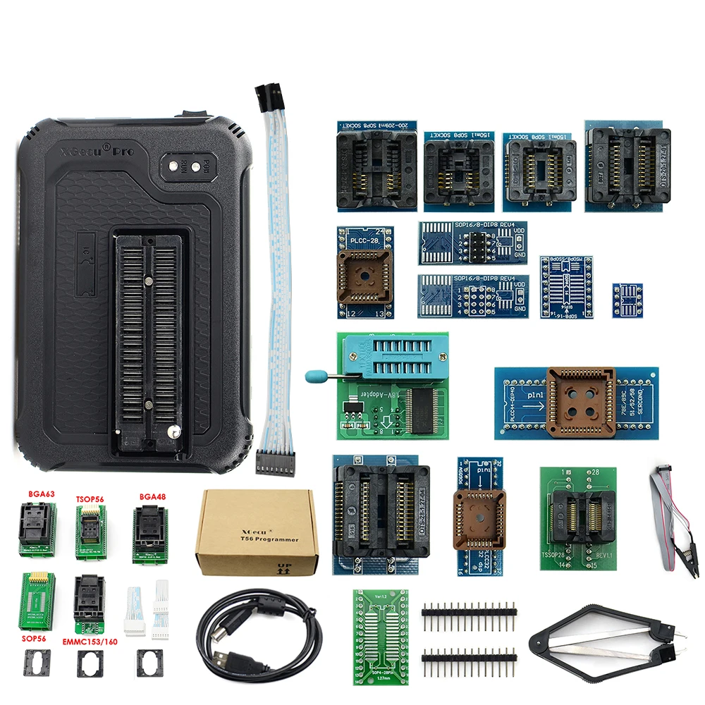100% XGecu T56 Programmer 56 Pin Drivers ISP Support 37100+ ICs for PIC/NAND Flash/EMMC TSOP48 / TSOP56/ BGA 48/63/64/153/169