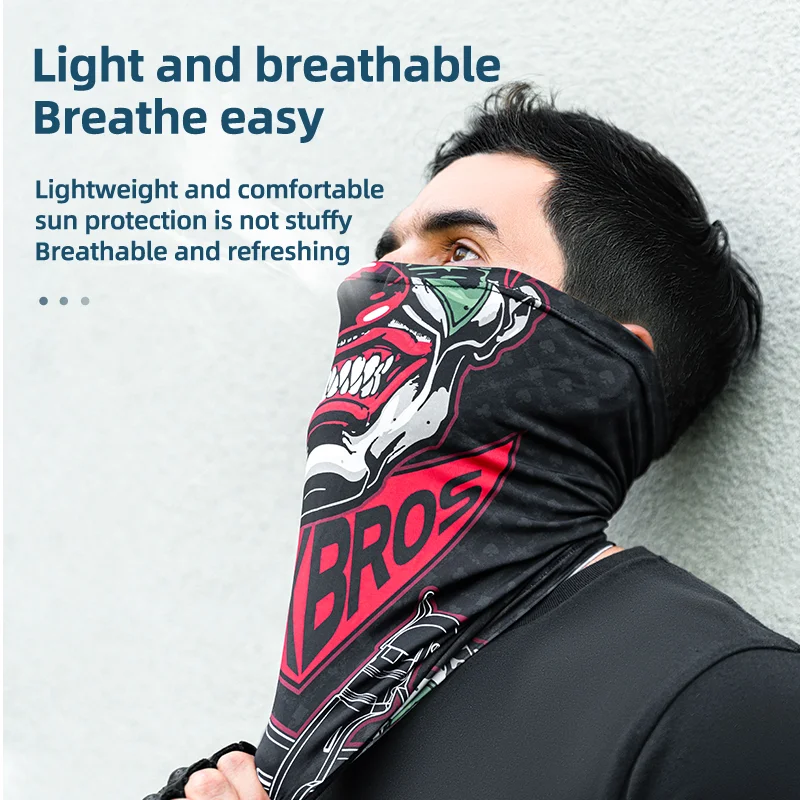 Summer Outdoor Scarf ROCKBROS Quick Dry Sunscreen Bicycle Cycling Skateboarding Face Shield Trending Moto Mask for Harley smile