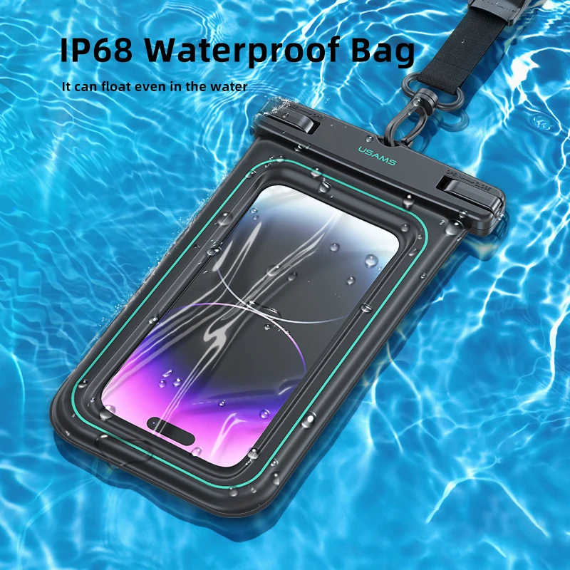 Waterproof Phone Case USAMS Ipx8 Universal Sealability Underwater Bag 7Inch ddmysmile Water-Resistant Cover For Iphone Xiaomi Huawei POCO Smile