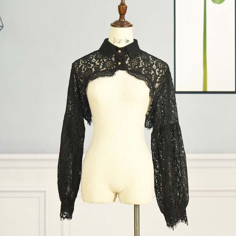 Simple Wedding Wrap Lace Jacket White Ivory Appliqued Long Sleeve Bridal Jacket Bolero Shrug Plus Size Wedding Dress Wraps