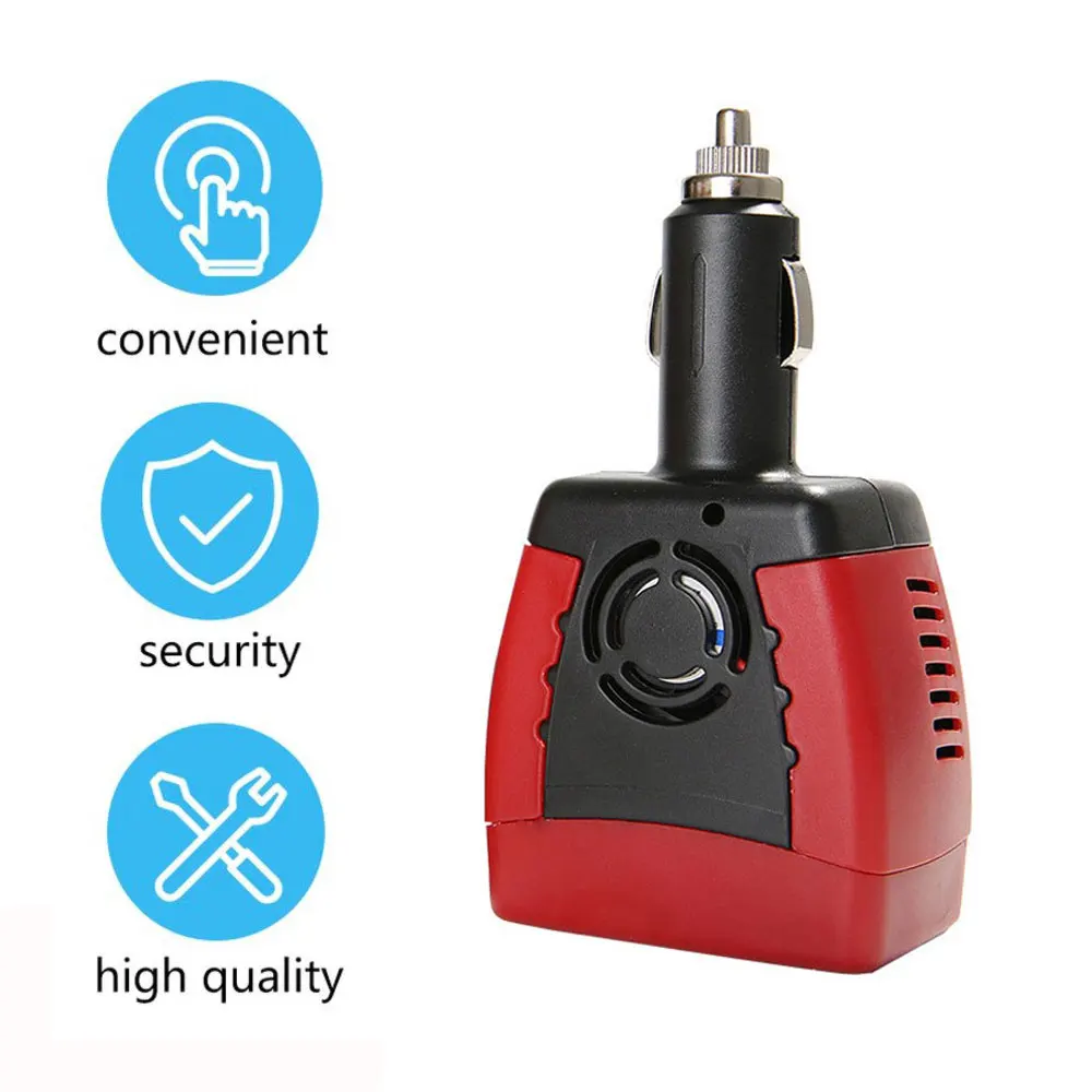 150W 75W Car Power Inverter 12V DC To 110V 220V AC Portable Auto Voltage Converter Adapter Car USB Charger Inverter For Vehicles