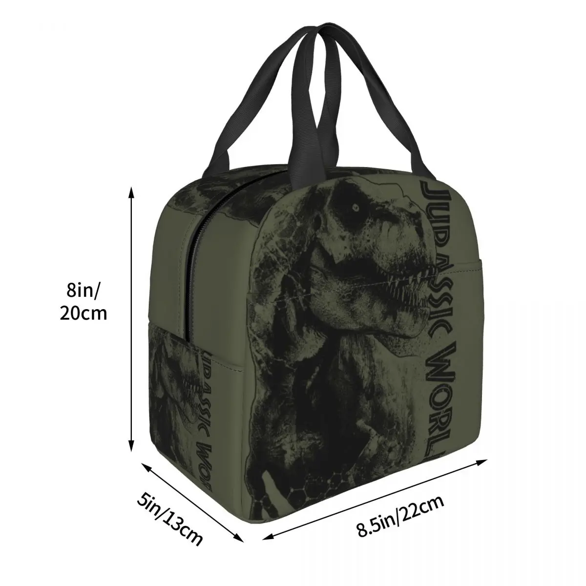 The Jurassic Park On Prowl Insulated Lunch Bag Leakproof Reusable Cooler Bag Tote Lunch Box Beach Picnic Men Women smile