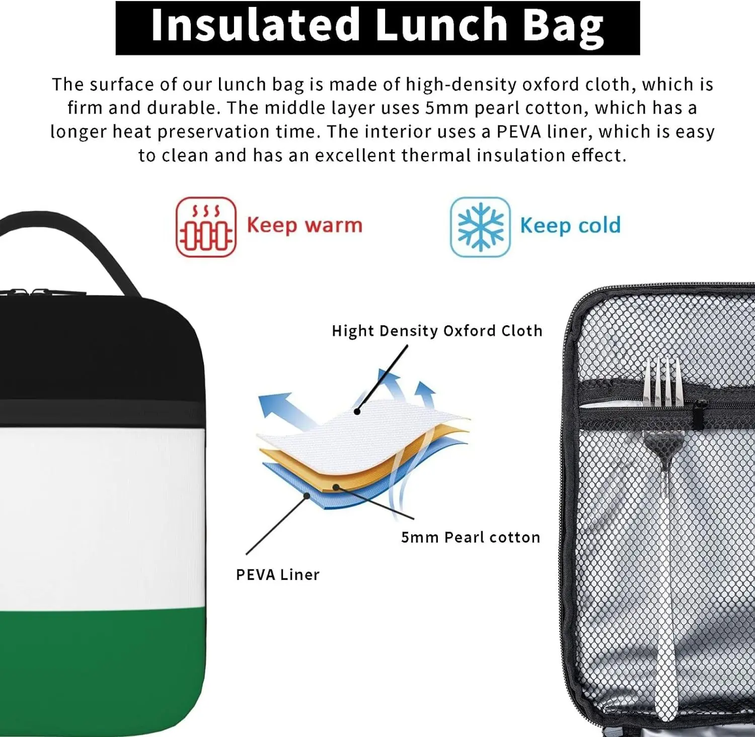 Of Palestine Reusable Flag Thermal Lunch Bag Men Women Waterproof Portable Insulated Lunch Box ddmysmile For Work Picnic Beach Smile