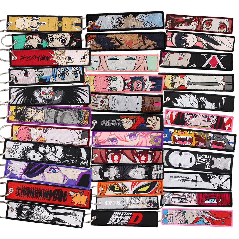 Tag Key Yq1257 Anime Keychain Keychain For Car Keys Backpack ddmysmile Women Men Key Ring Holder Chaveiro Jewelry Accessories Smile