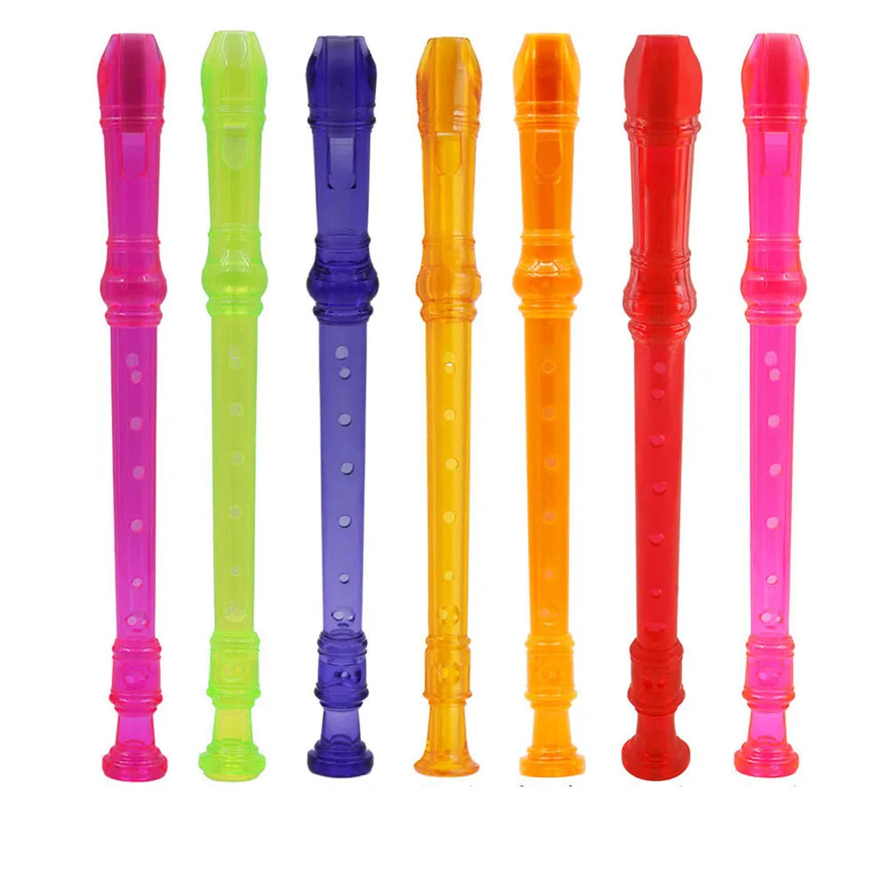 MBAT Removable Flute M ABS Treble clarinet Soprano Recorder Woodwind Musical instrument Rainbow Seven colors With Cleaning Rod smile