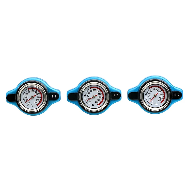 Car Auto Styling SPSLD Thermo Radiator Cap Tank Cover Water Temperature Gauge with Utility Safe 0.9 Bar/ 1.1 Bar/1.3 Bar