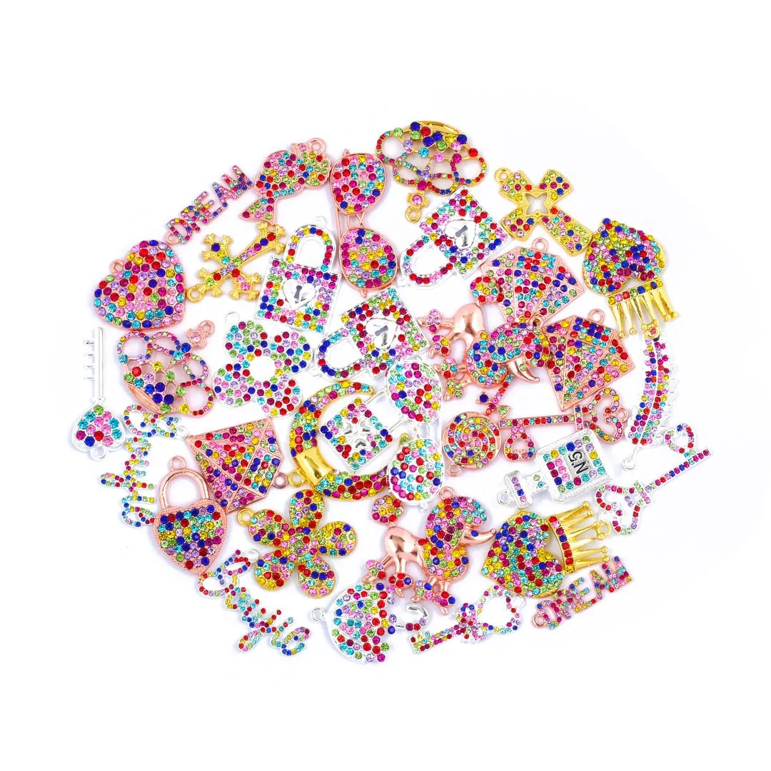 35pcs Mixed Colorful Delicated Charms picked at random For Women DIY Jewelry Accessories Purse Bowknot Perfume High heel Shoe