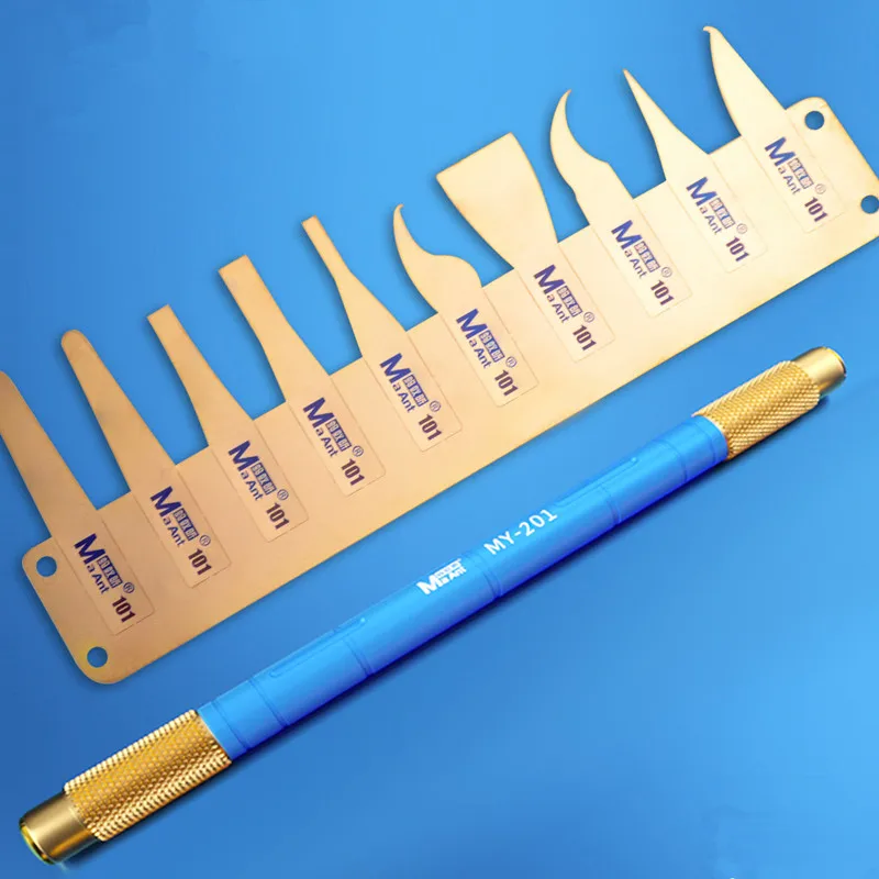 CPU IC Glue Removal Blade Set for 2025 Mobile Phone Repair MaAnt MY-101 High Temperature Resistance Hand Polished new Maintenance Knife