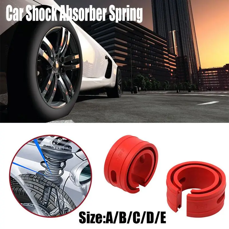 2PCS Red Color Car Shock-Absorber Spring Bumper Power Auto Buffers A/B/C/D/E/ Type Springs Bumpers Cushion