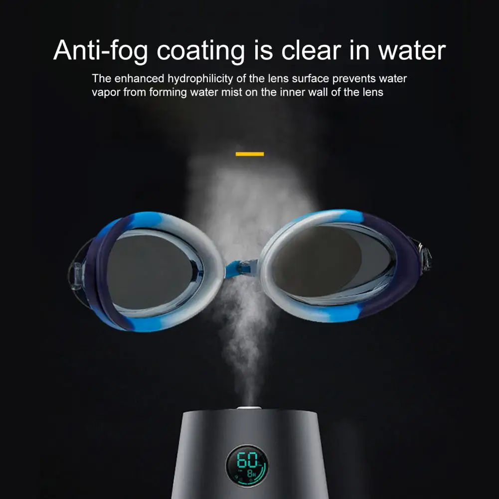 Goggles 2Pcs/Set Universal Snorkeling Waterproof Comfortable Wearing Diving Goggles No Leaking Silicone Swimming Hat smile