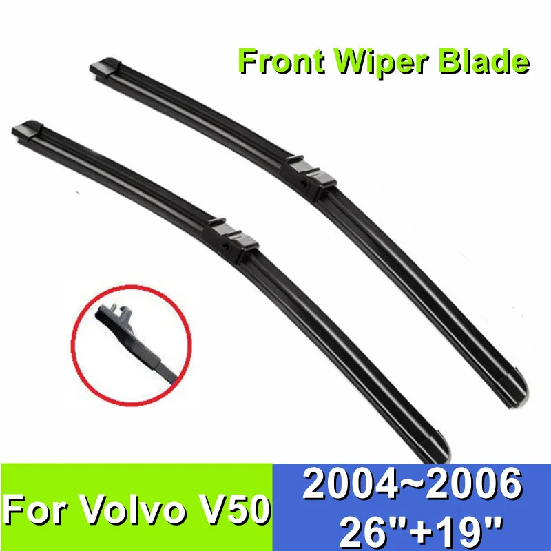 Wiper For Front Blade Voo V50 26"+19" Car ddmysmile Windshield Windscreen 2004 2005 2006 Smile 26"+19"
