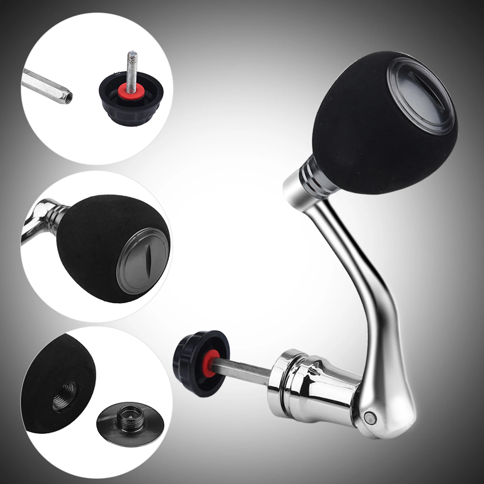 Reel Replacement Wheel Fishing ddmysmile Power Handle Metal Rocker Arm Grip For Spinning Fishing Reel Accessories Smile