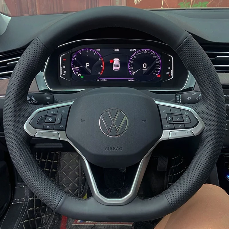 Cover Car Steering Wheel For VW Atlas Golf 8 8 Polo Jetta Passat B9 Tiguan 2020-2022 Original Steering Wheel Braid smile