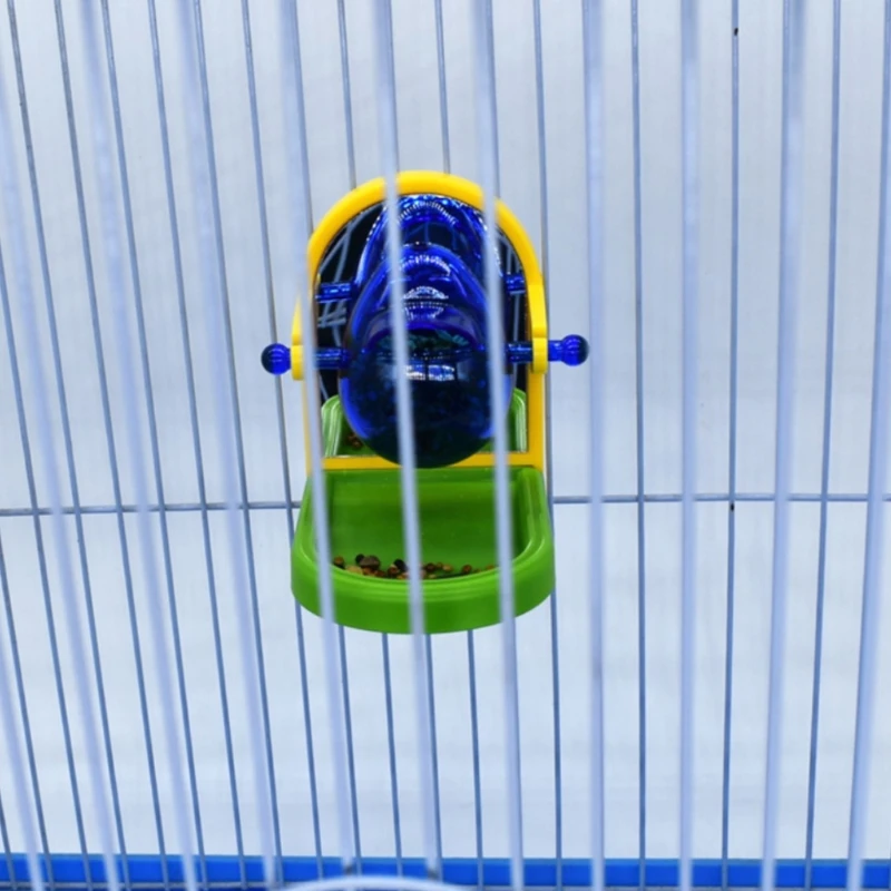 Feeder Food Pet Bird Parrot Feeding Eating Foraging Ball Feeding Chew Funny Interactive Toy 87HA smile