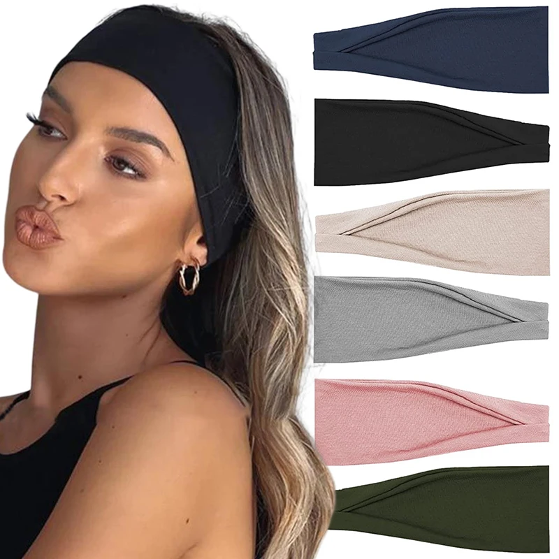 Yoga Turban Women Elastic Hair ddmysmile Band Headband Sports Headbands Headwrap Elastic Sports Headband Unisex Sport Sweat Sweatband Smile