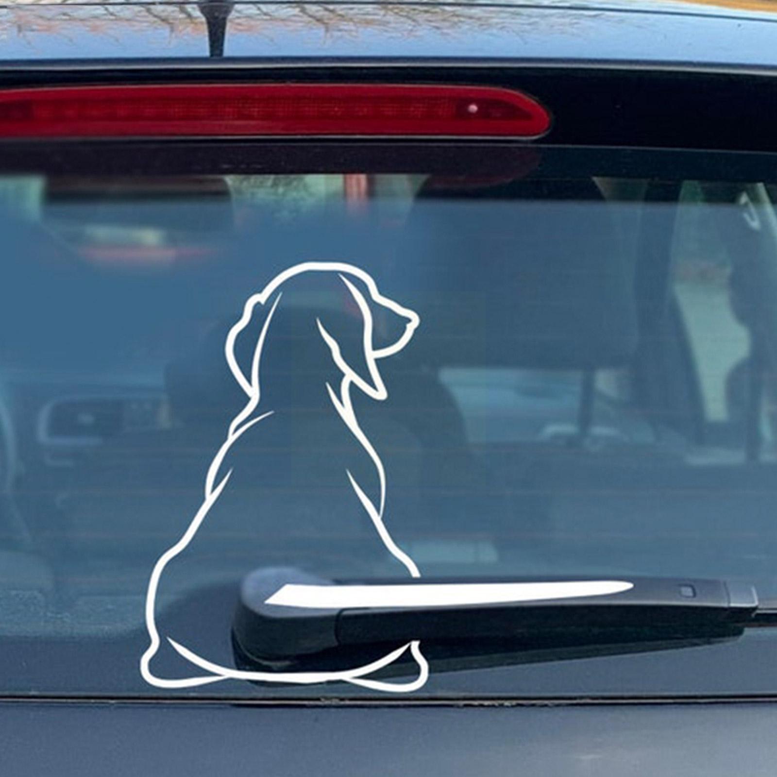 Dog Moving Tail Funny ddmysmile Car Sticker Window Wiper Decals Dog Sticker Car Rear Sticker Wiper Tail Decals Windshield Interesting Smile