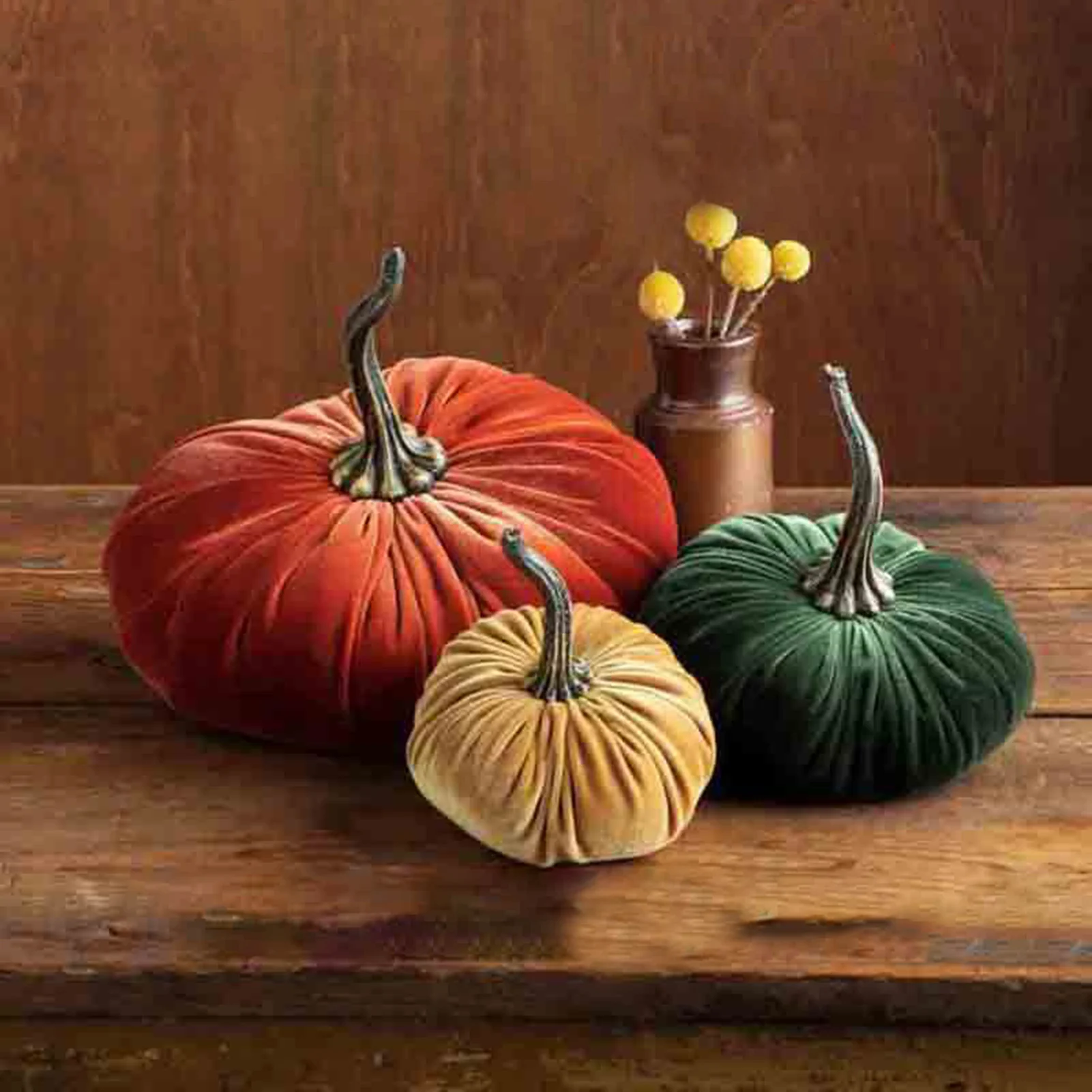Multiple Colors Sizes S/M/L Available Handmade Veet Pumpkin Decorative Ornament Soft Filled Foam Pumpkin Cute Pillow Cushion smile