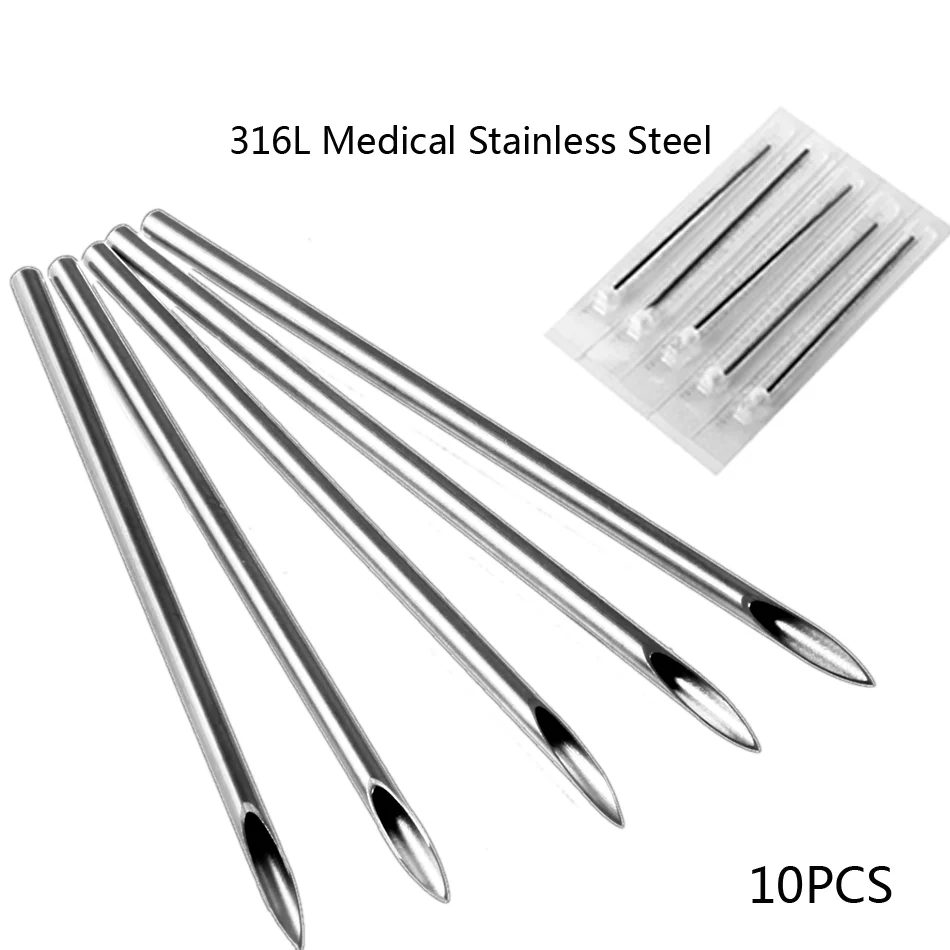 1Set 14G 16G Disposable Professional Piercing Tool Kit Body Piercing Needles 2025 new Clamp Gloves Ear Tragus Navel Piercing Jewelry