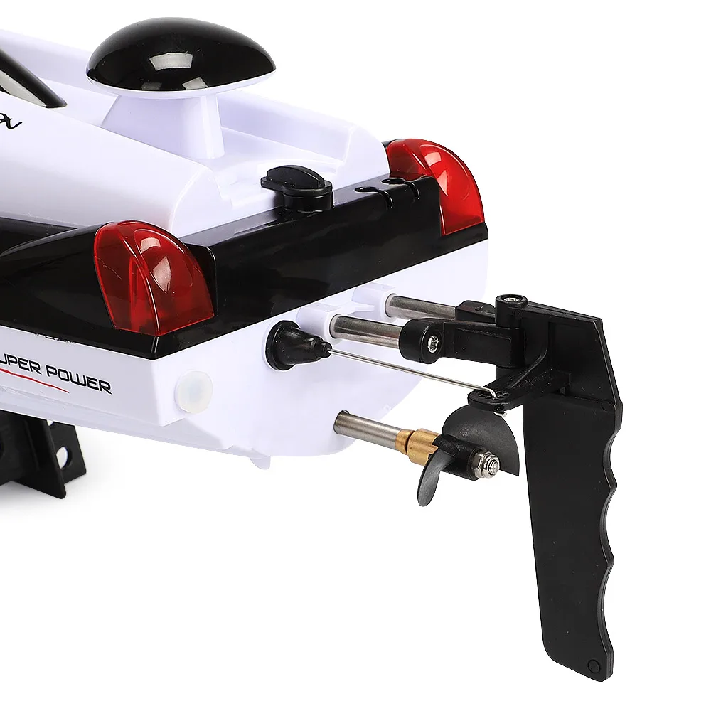 HJ806B 2.4Ghz Large HJ806 RC Speedboat LED Light 35km/h Rechargeable Waterproof Model High Speed Racing Ship Gifts Toys for boys smile