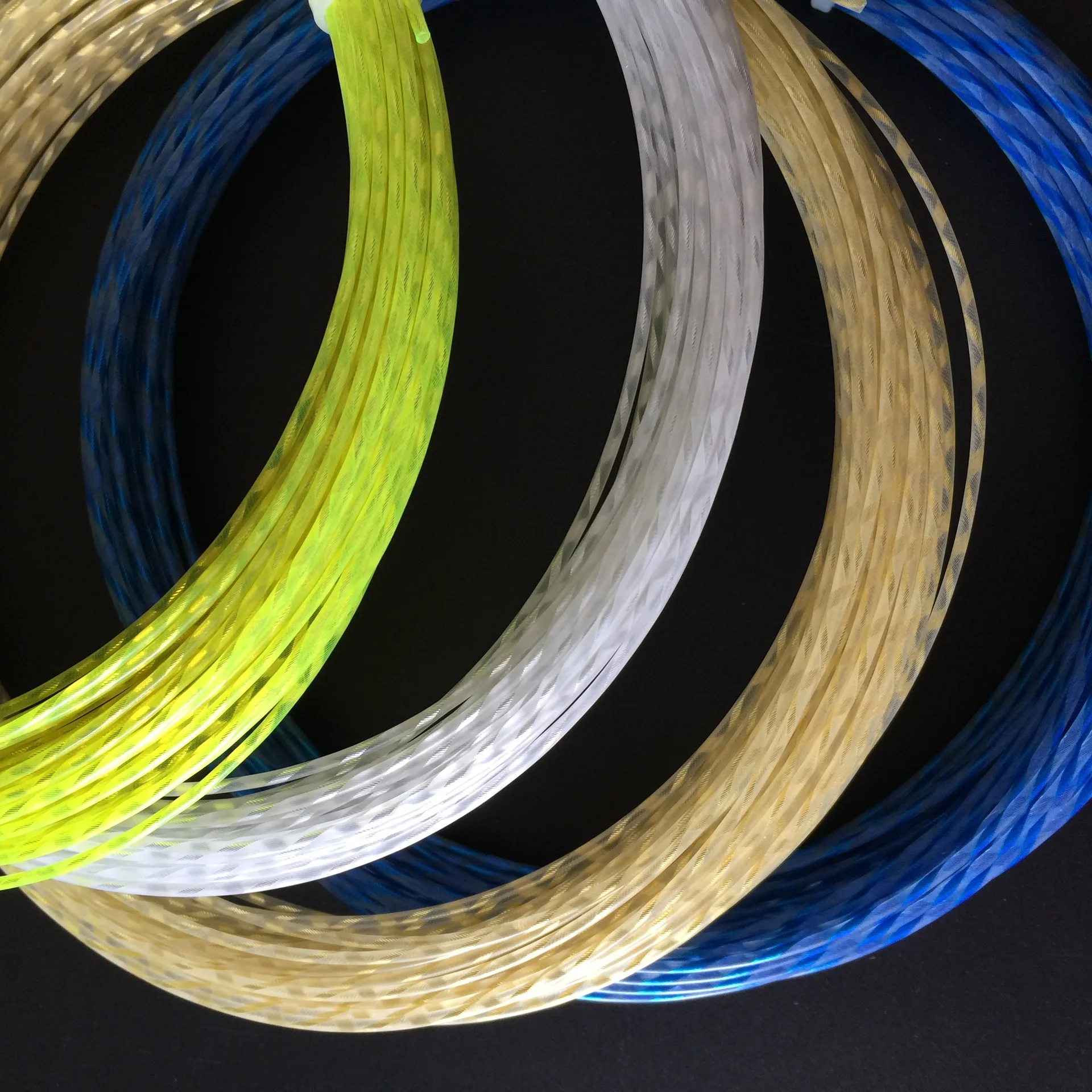 Concave 10 Pc 12M Shape Poly Tennis Racquet ddmysmile String 1.25Mm Polyester Tennis Strings Smile