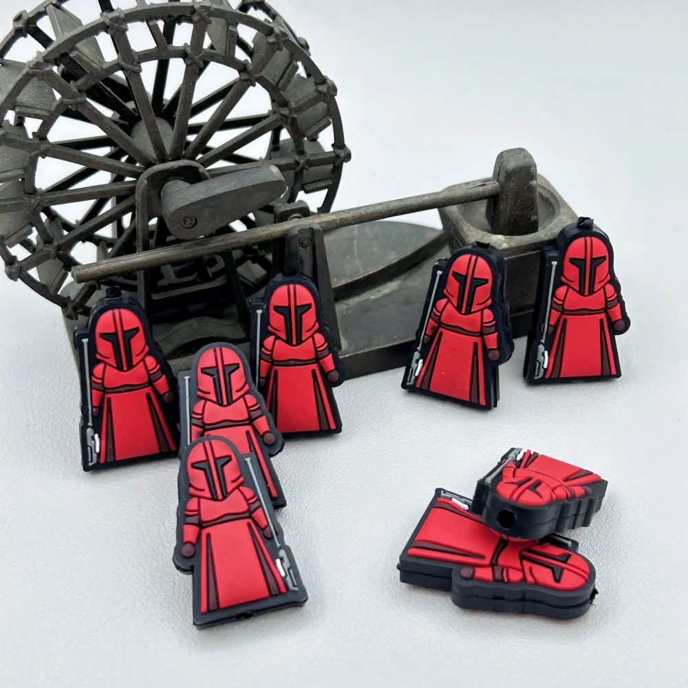 10PC Baby Silicone Bead Soldier Warrior Bead Teethe Baby DIY String Pen Bead Nipple Chains Jewelry Accessories Teethe Kawai Gift