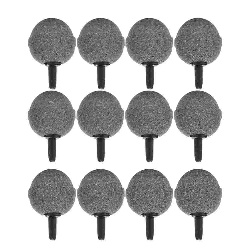 12Pcs 20 x20mm Round Air Stone Mineral Bubble Diffuser Airstones for Aquarium Fish Tank Pump and Hydroponics