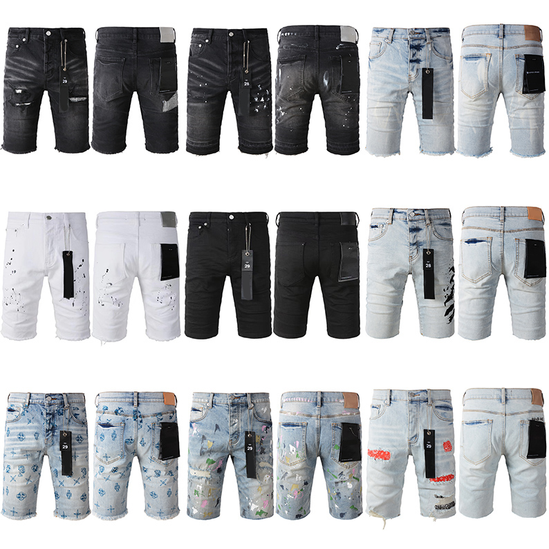 Mens Denim Shorts Jeans Designer Jean Fashion Distressed Ripped Bikers Womens Denims cargo For Men Black Pants 162yo