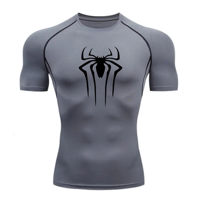 Compression Shirt Men Fitness Gym Super Hero Sport Running TShirt Rashgard Tops Tee Quick Dry Short Sleeve For 240527