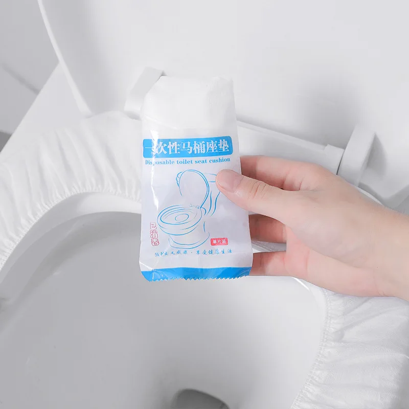 Toilet 5/10pcs Mat Disposable Non-woven Toilet Paper Waterproof Automatic Hotel Toilet Cover Boutique Maternity Toilet Mat smile