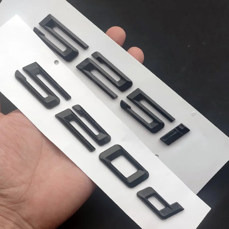 3D ABS Logo 530d 520d 520i 535d 535i 540i 525d 530i Emblem Letters Sticker Car Trunk Badge For BMW E39 F10 E60 F11 Accessories