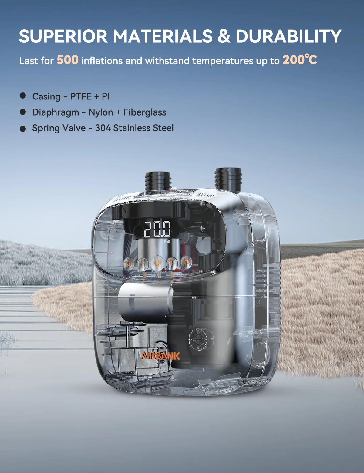 AIRBANK D13 SUP For Paddle Board Iatable Boat Kayak Car Accessories 12V MAX 20PSI Electric Air Pump