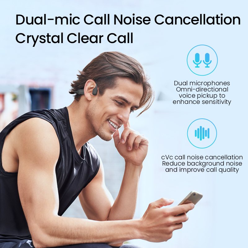 HAYLOU Purfree BC01 Wireless Bone Conduction Earphones Qualcomm3044 Bluetooth 5.2 Open-Ear Design Headphones Sports Headset