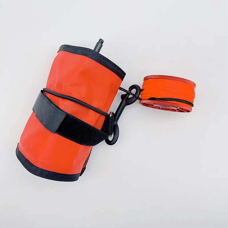 Marker Surface Diving Buoy Set High Visibility Iatable Closed Bottom Signal Tube with SMB Aluminum Spool Finger Reel smile