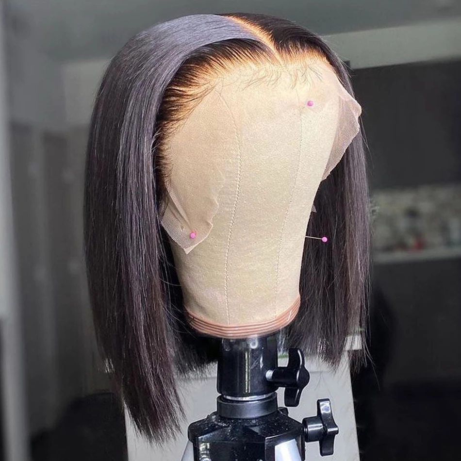 12A Peruvian Hair Bob Cut Glueless invisible hd Full Lace Wigs Short 100% Human Laces Front Wig For Black Women 180 Density diva1
