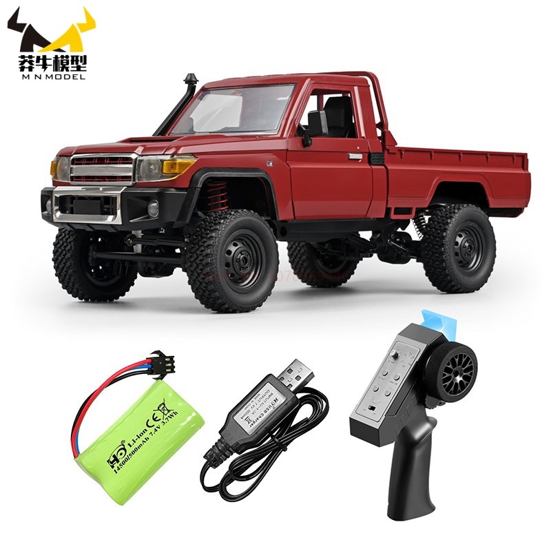 New Mn82 2.4g Rc Remote-controlled Model Car 46 Degrees Climbing Off-road Vehicle Lc79 Pickup Truck With Headlights Gift Toys