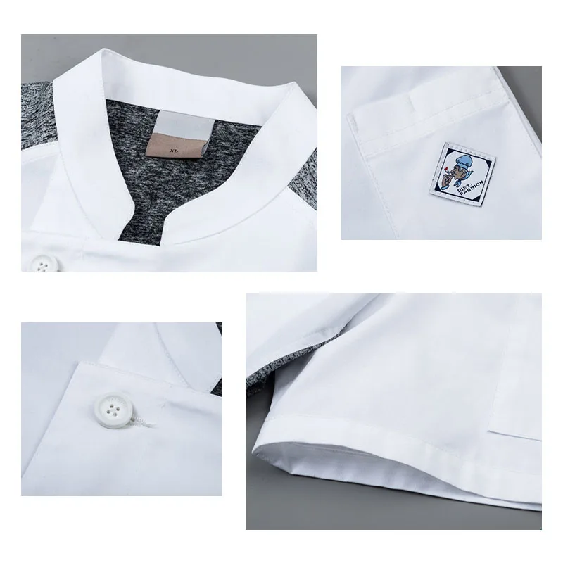 and Women Chef Men Jacket Breathable Mesh Devise Professional Kitchen Outfit Cooking Cook Uniform Hotel Restaurant Workwear smile