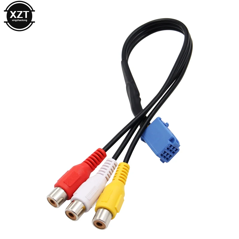 new New 1pcs Car RCA Adapter VTR Cable For Toyota 6 Pin Blue AV 2025 Port connector for NSZT-W62G NSCT-D62D(N161)
